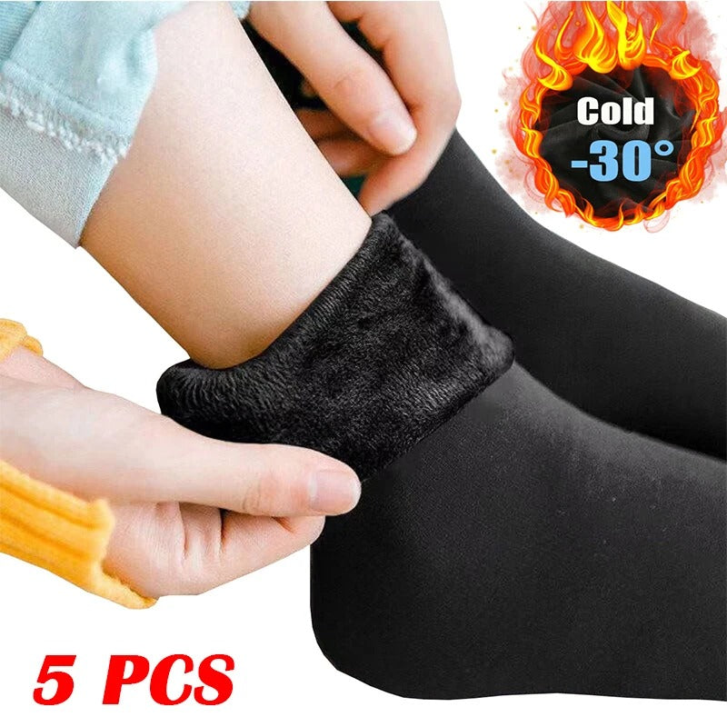 Winter Warm Solid Women Socks