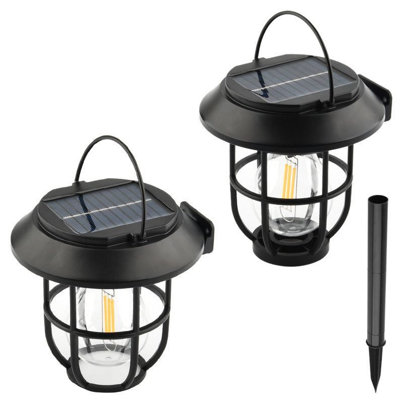 Solar Wall Lamp Outdoor Body Sensing Tungsten Rechargeable Camping Light