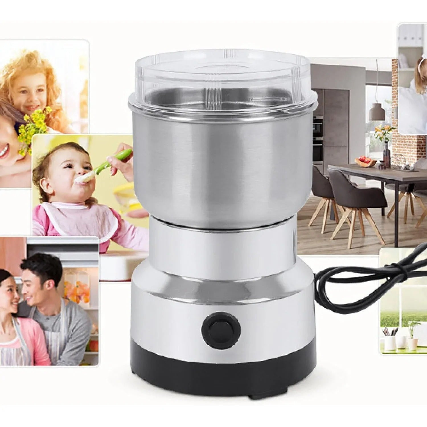 Portable  Cup Grinder Kitchen Four Edged Blade